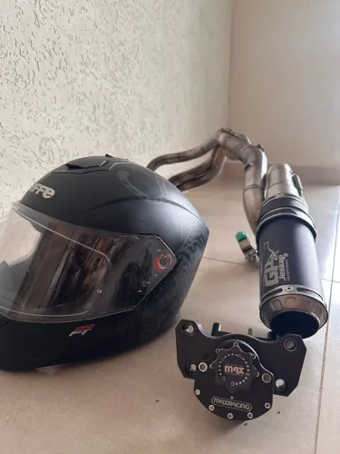 Kit Escapamento Gp2R Jeskap Capacete Beef Amortecedor Guidão MaxRacing