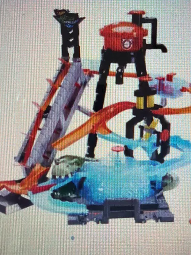 Playset Hot Wheels City Car Wash e Giant Gator com carro