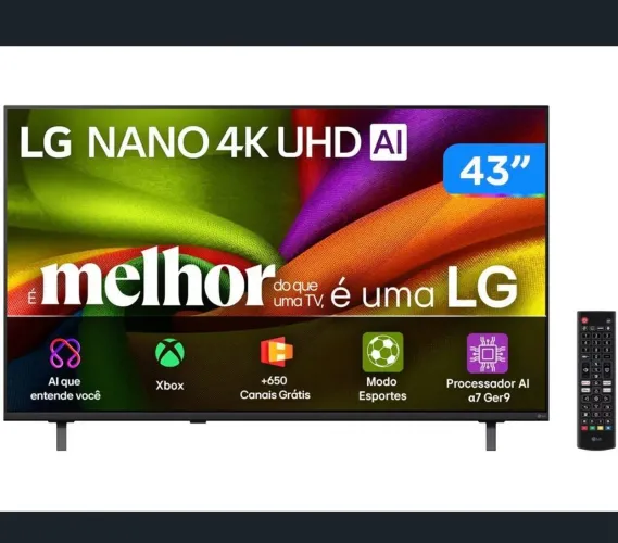 Smart TV LG 43? 4K Nano LED 2026 - Impecável, com Nota Fiscal