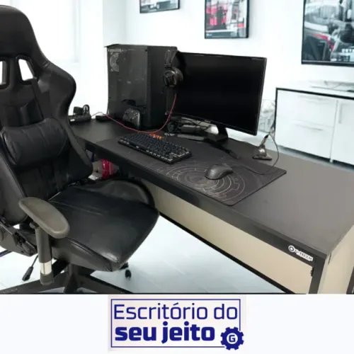 Escrivaninha Reforçada 1,5m NOVA Mesa Industrial Birô Multiuso Computador Notebook Estudo