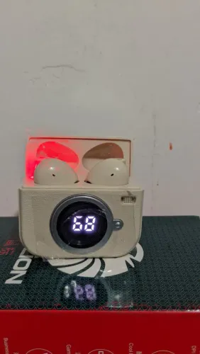 ? Fone Bluetooth Retrô Câmera Vintage Hi-Fi - Mostrador Digital [NOVO]