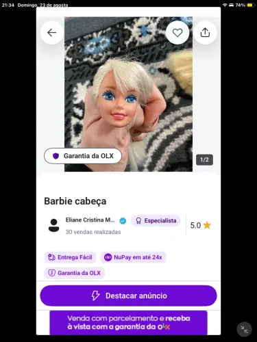 Cabeça de Barbie