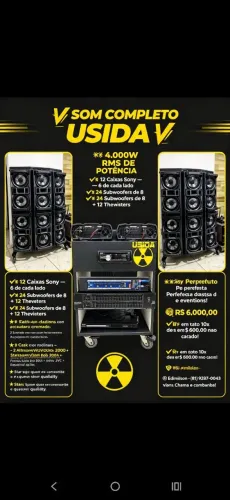 Paredão Sony 4000 watts RMS