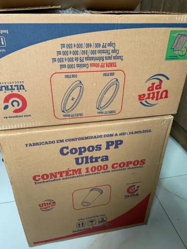 1350 Copos e 1350tampas 500ml pp