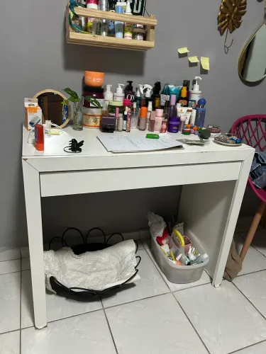 escrivaninha branca mdf