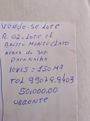 Lote bairro Montes claros 