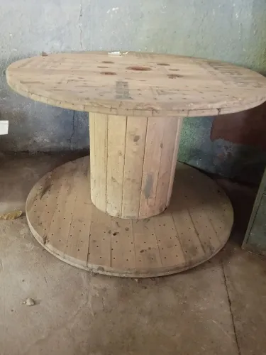Mesa bobina carretel pinus