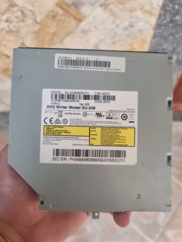 Leitor Gravador Cd E Dvd Slim Dvdrw Sata Su-208 Para Notebook e Pcs