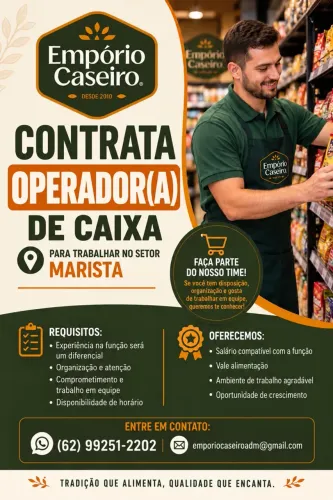 Contrata operador(a) de caixa