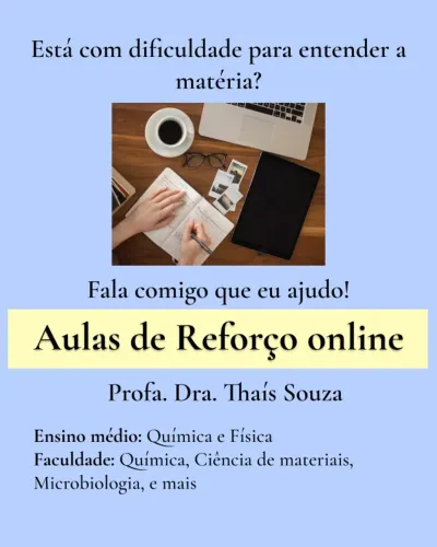 Aula de reforço - Ensino médio e Faculdade