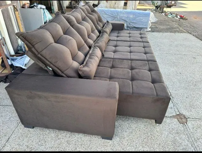 Sofa retrátil e reclinável de 2.5 de 3 lugares espuma D33 super confortável