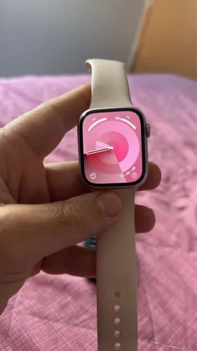Apple Watch Séries 9 GPS 45 mm Caixa Rosa de alumínio