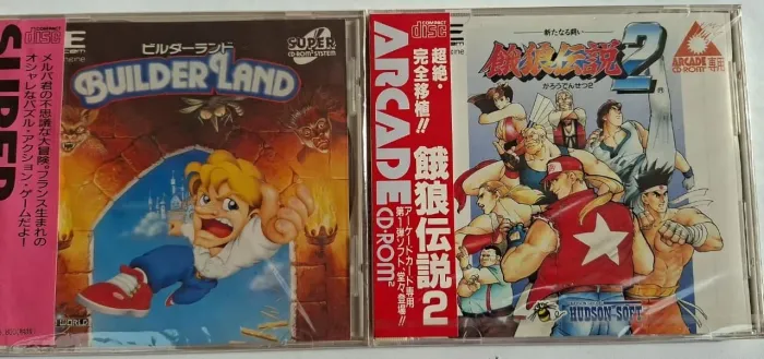 Lote 2 Jogos lacrados PC Engine CD Originais Fatal Fury e Builder Land