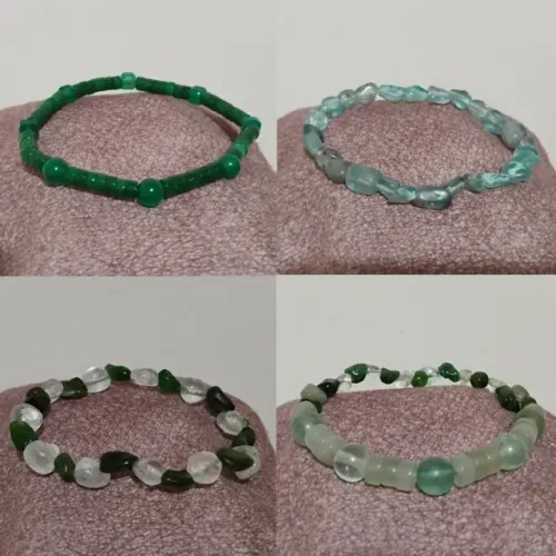 Conjunto 4 pulseiras pedras naturais