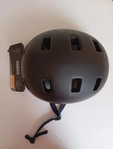 Capacete MF500 Oxelo Decathlon (Preto, M, NOVO)