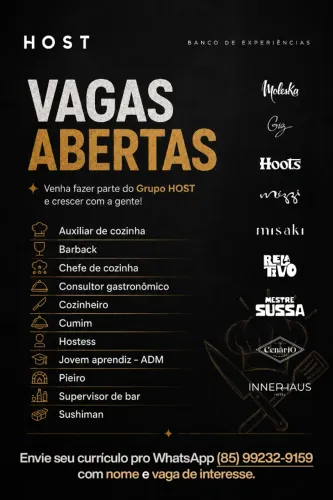 Vagas de Emprego no Grupo HOST