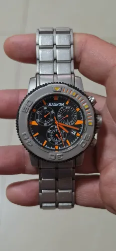 Relogio Masculino Magnum MA33246J prata fosco