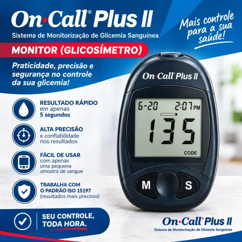 Glicosímetro On Call Plus II - Monitor de Glicemia