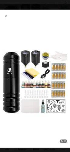 Vende-se Maquininha de tatuagem + kit para aprendizado e tinta profissional eletro ink.