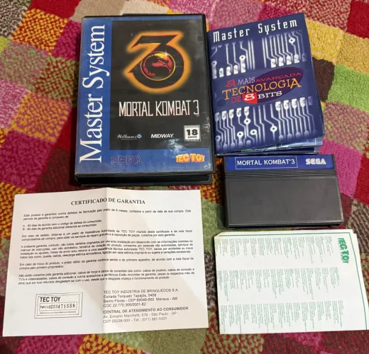 Mortal Kombat 3 Master System Tectoy Cib Tec Toy Combat Iii