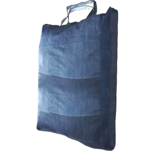 Sacolão Em Retalhos Jeans Grosso 120 Litros