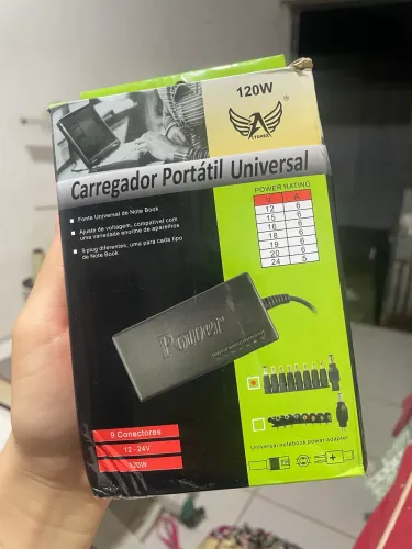 carregador portátil universal para notebook