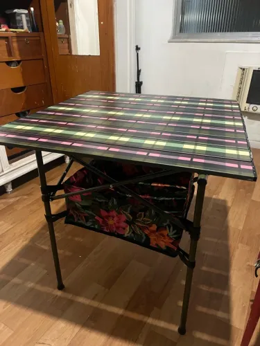 Mesa De Camping Original Farm Etc Estampa Xadrez 