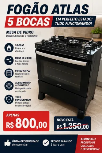 Vendo Fogão 5 bocas