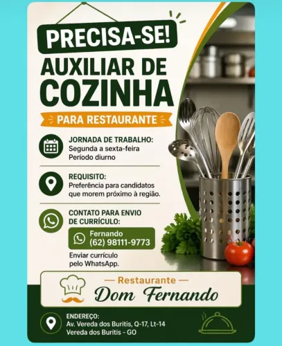 Auxiliar de cozinha 