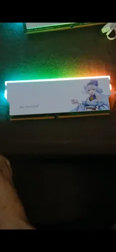 Dissipador ARGB Branco Memória ram metal fish (Memória nao inclusa)