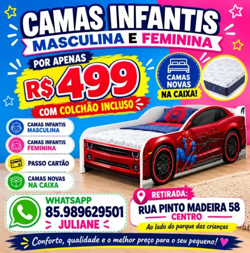 Cama infantil + colchão NOVA NA CAIXA