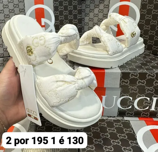 Chinelo da Gucci,2 por 195,00 ou 1 por 130