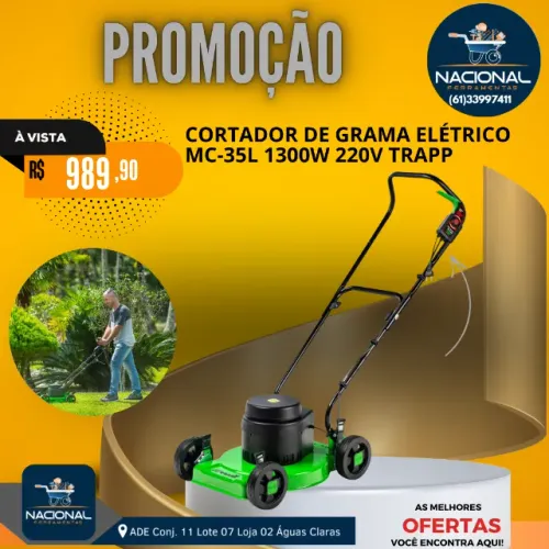 CORTADOR DE GRAMA ELÉTRICO TRAPP SL 350 - 1300W | 220V | POTÊNCIA E PRATICIDADE