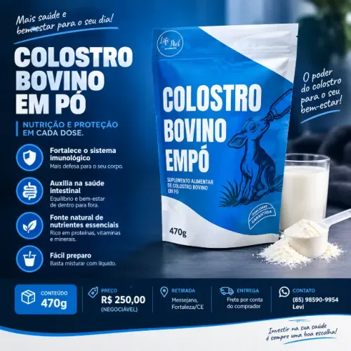 Colostro Bovino em Pó 470g - Importado