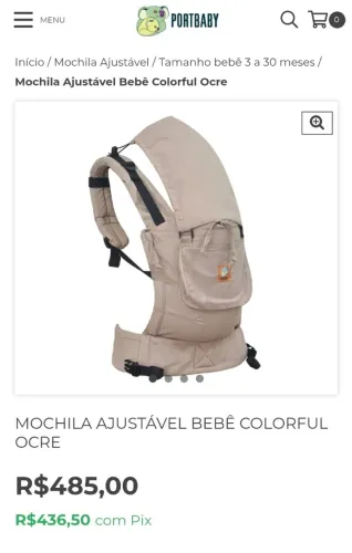 Canguru Mochila Evolutiva Portbaby
