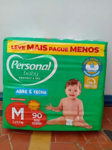 Fraldas tamanho M Personal com 90 unidades