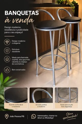 VENDE-SE 2 BANQUETAS