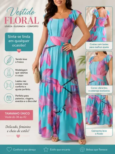 Vestido floral 60 Reais
