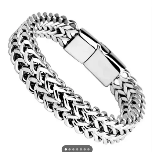 Pulseira Aço Inox Masculina 19Cm