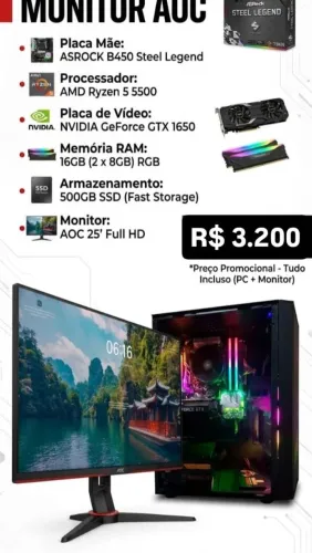 PC gamer em Ótimo estado