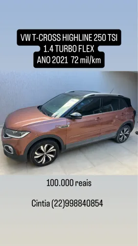 Volkswagen T-Cross Highline 1.4 TSI Flex 16V 5P AUT 2021