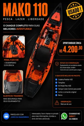 Caiaque Mako 110 com Pedal Flex 