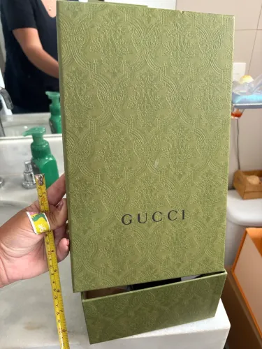 Caixa sapato Gucci verde 32x20cm
