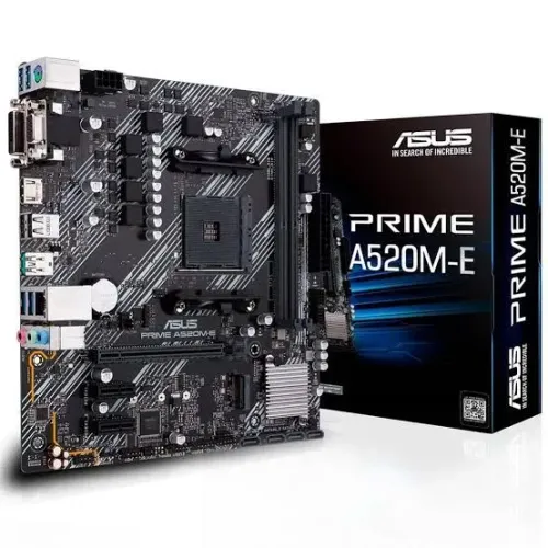 Placa mãe | AMD AM4 | A520M | Asus Prime | Nova Lacrada