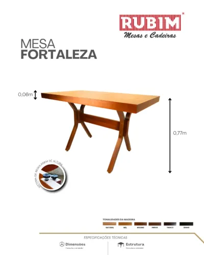 Mesa Madeira Fortaleza