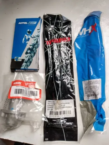 Kit Corrente+tensionador+guias completo lander/fazer 250cc