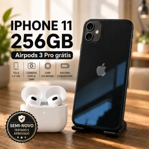 Apple iphone 11 black 256G - excelente
