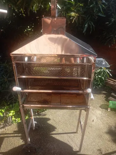 Churrasqueira Inox Espetinho Móvel com Tijolo Refratário