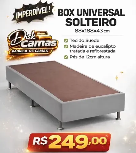 Box Universal Solteiro - 88x188x43 - Direto de Fábrica!