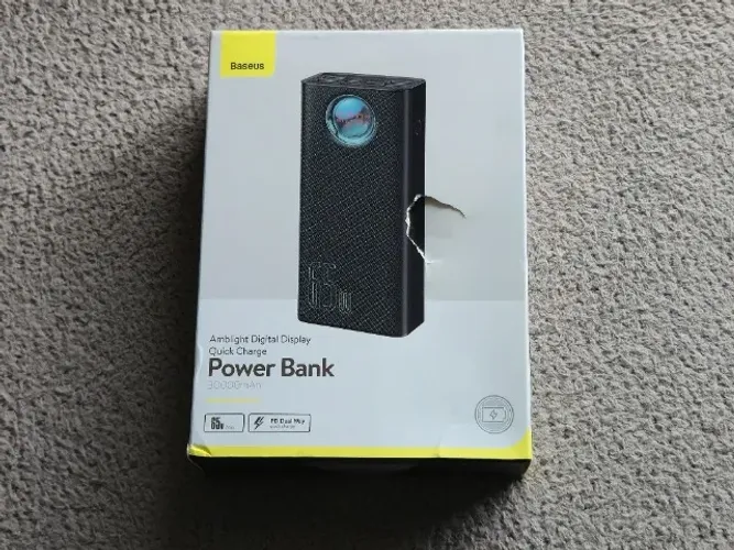 Powerbank Baseus de 30.000mAh e 65W para Celulares e Notebooks